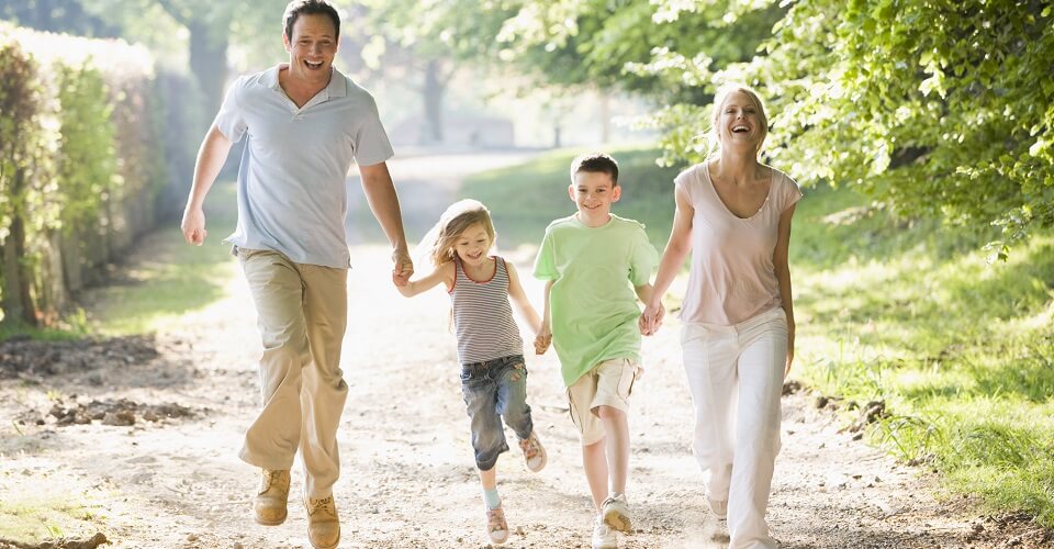 Family walks in nature